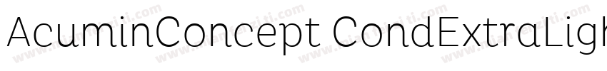 AcuminConcept CondExtraLight字体转换
